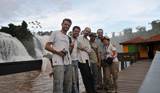 Tiago, Estevan, Max, Jonathas, Jlio e Annie no Salto das Nuvens, Tangar da Serra-MT (junho/2011)